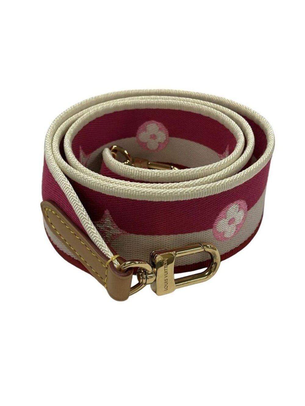 Louis Vuitton Shoulder Strap Ivory Pink Leather